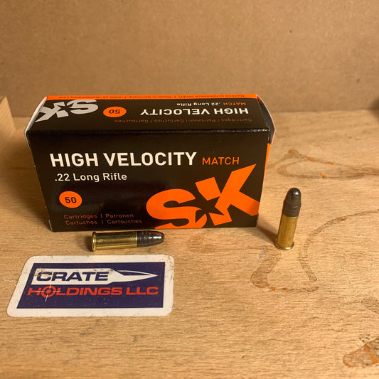 50 Round Box High Velocity Match SK .22 LR Ammo 40gr - SK420148