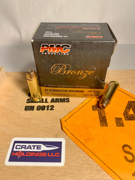 25 Count Box PMC Bronze .44 Magnum Ammo 240gr TCSP - 44D