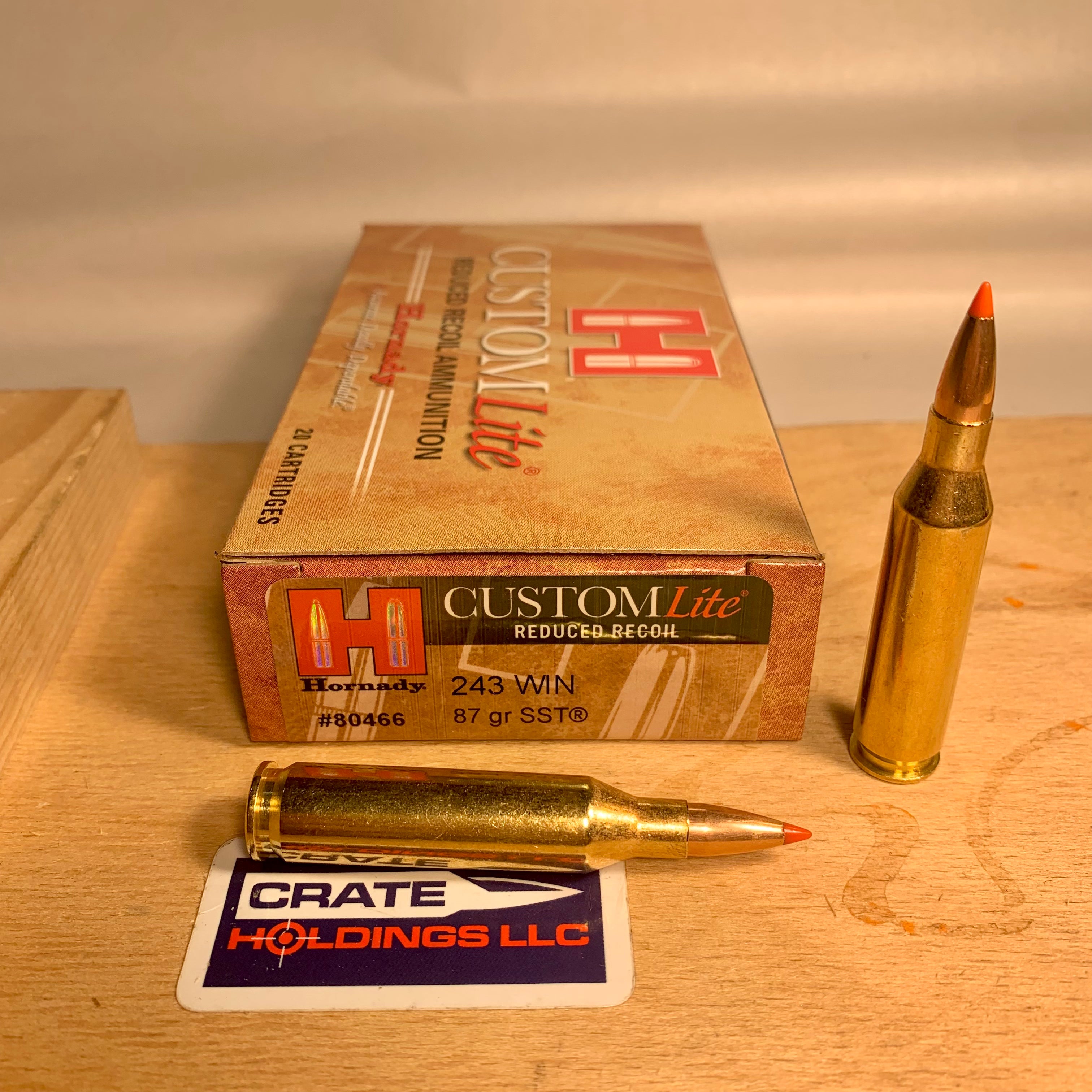 20 Round Box Hornady Custom Lite .243 Winchester Ammo 87gr SST - 80466 ...