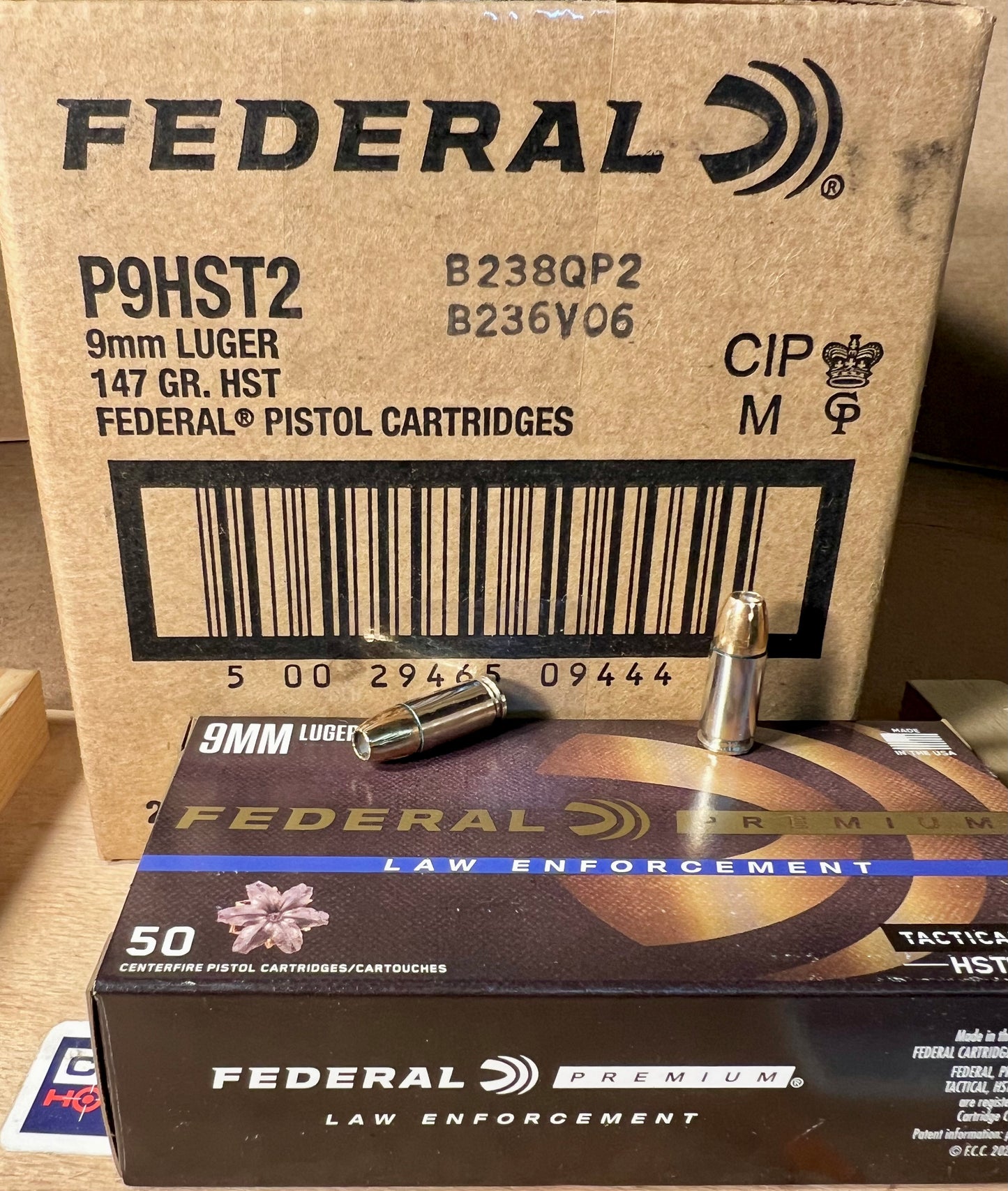 Free Shipping - 1000 Round Case Federal LE HST 9mm Luger Ammo 147gr JHP - P9HST2