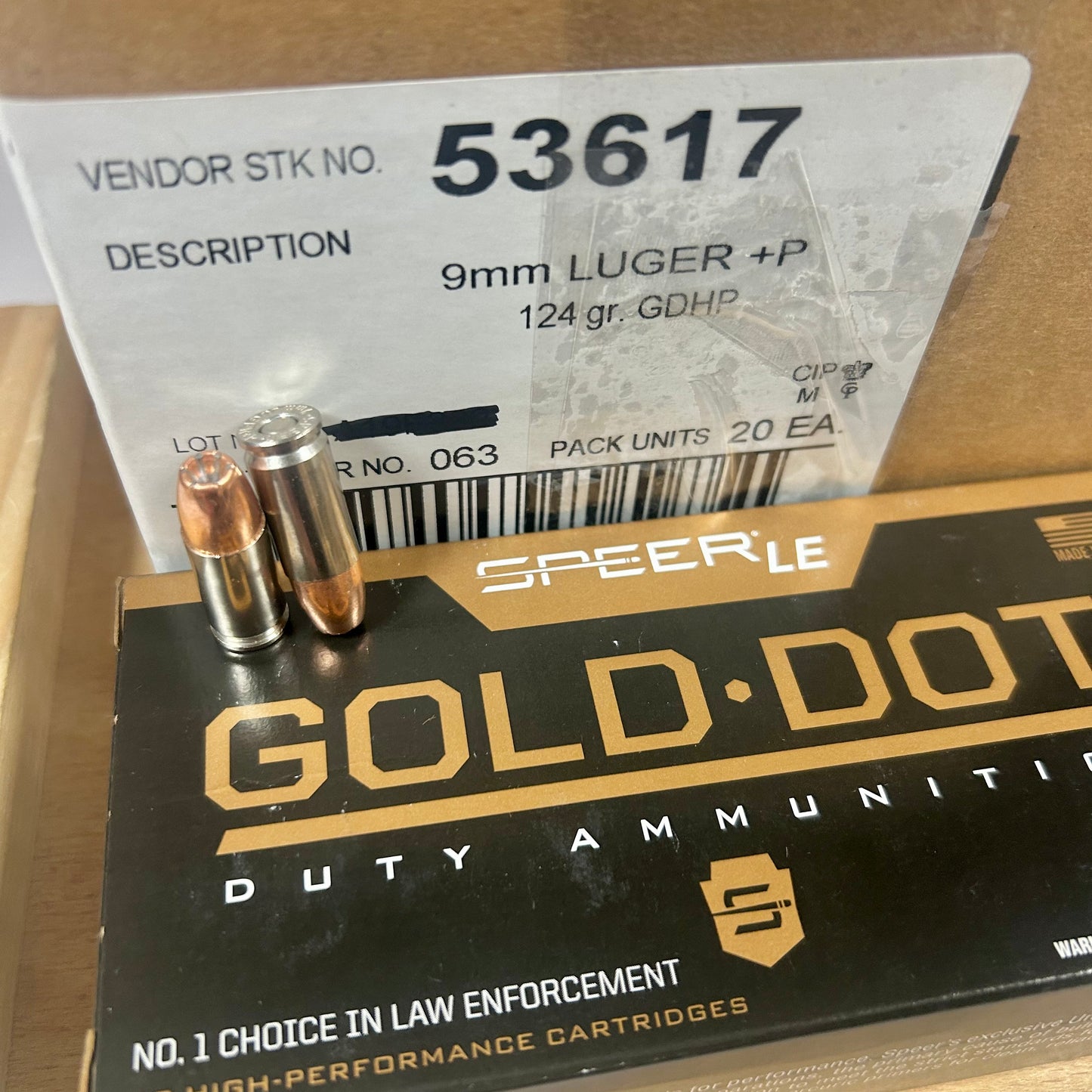 Free Shipping - 1000 Round Case Speer Gold Dot 9mm Luger +P Ammo 124gr GDHP - 53617
