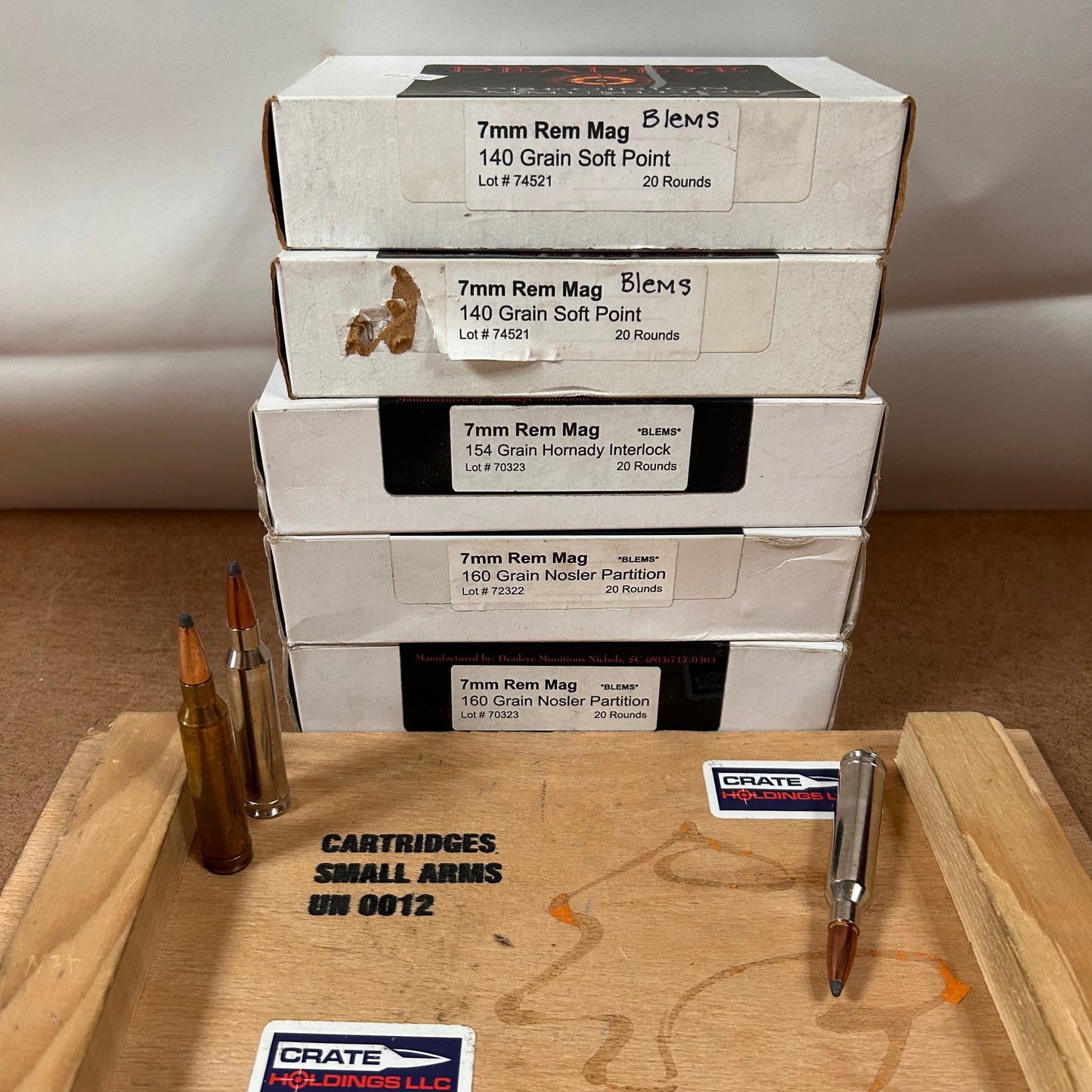 100 Rounds Deadeye 7mm Rem Mag Ammo - Read Description