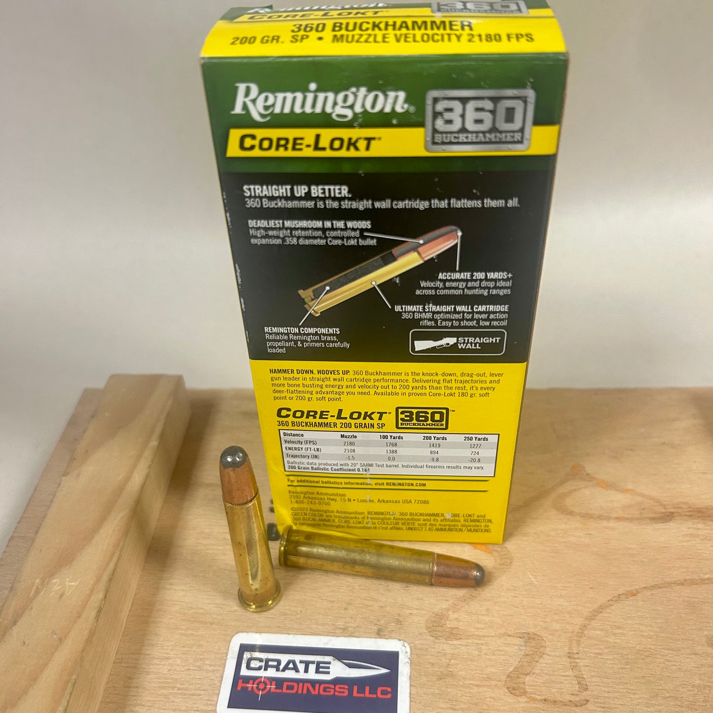20 Round Box Remington CoreLokt .360 Buckhammer Ammo 200gr SP