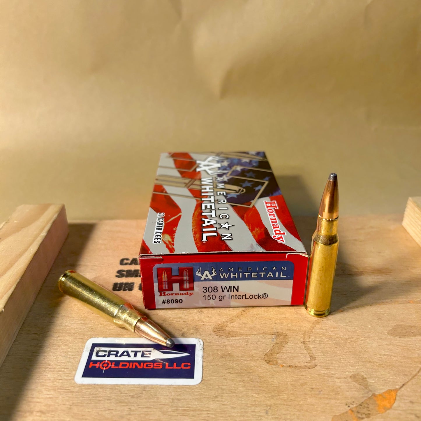 20 Rounds Hornady American Whitetail .308 Win Ammo 150gr InterLock 2820 FPS