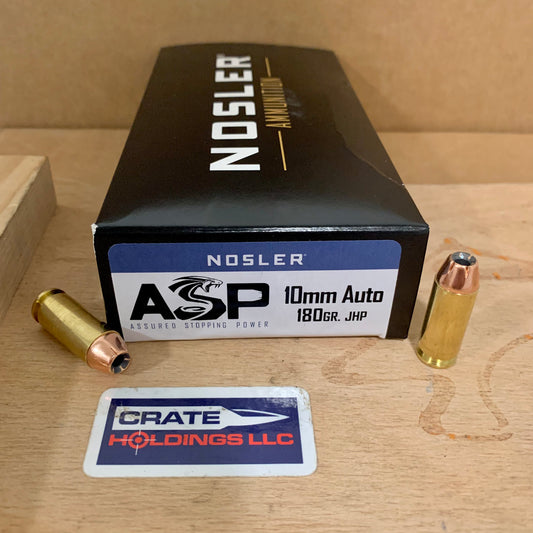 50 Round Box Nosler Assured Stopping Power ASP 10mm Auto Ammo 180gr JHP - 51412
