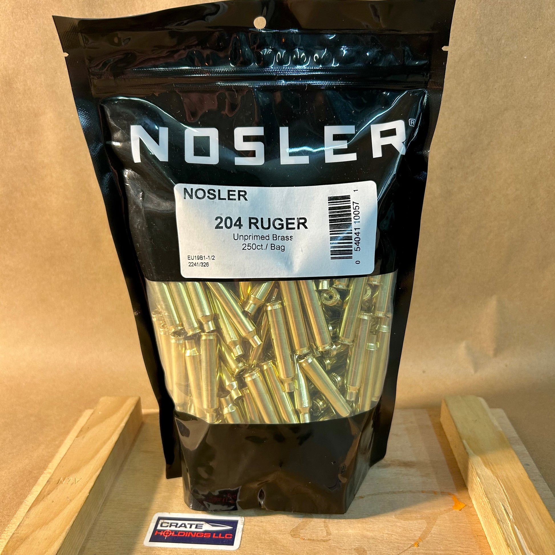 204 Ruger Nosler Brass 250ct New – Crate Holdings Ammo