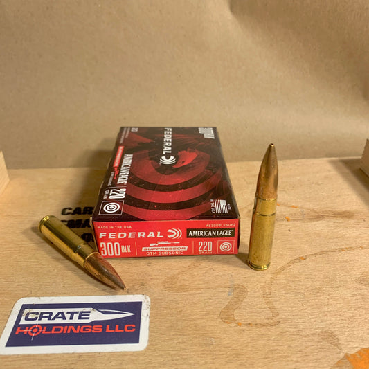 20 Round Box Federal AE SUPPRESSOR .300 AAC Blackout Ammo 220gr OTM Subsonic - AE300BLKSUP2