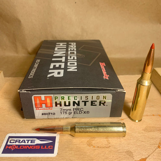 20 Round Box Hornady Precision Hunter 7mm PRC Ammo 175gr ELD-X - 80712