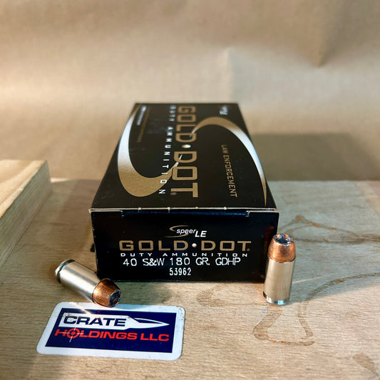 50 Round Box Speer Gold Dot .40 S&W Ammo 180gr GDHP - 53962