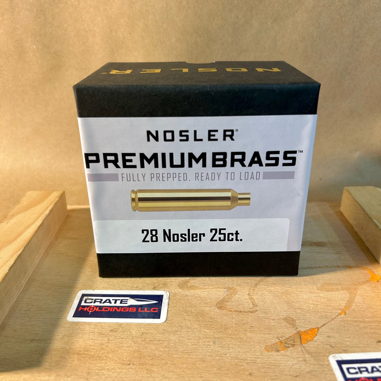 25 Count Box NEW Nosler .28 Nosler Brass Casings - Prepped & Ready to Load