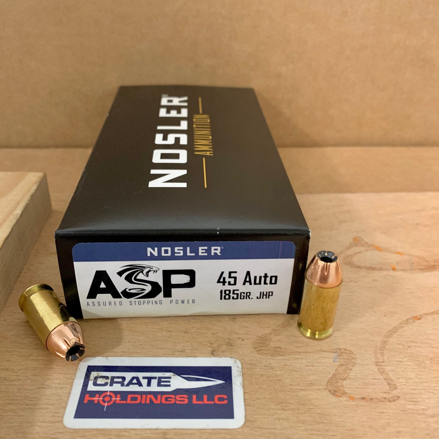 50 Count Box Nosler Assured Stopping Power .45 ACP / Auto Ammo 185gr JHP ASP - 51271
