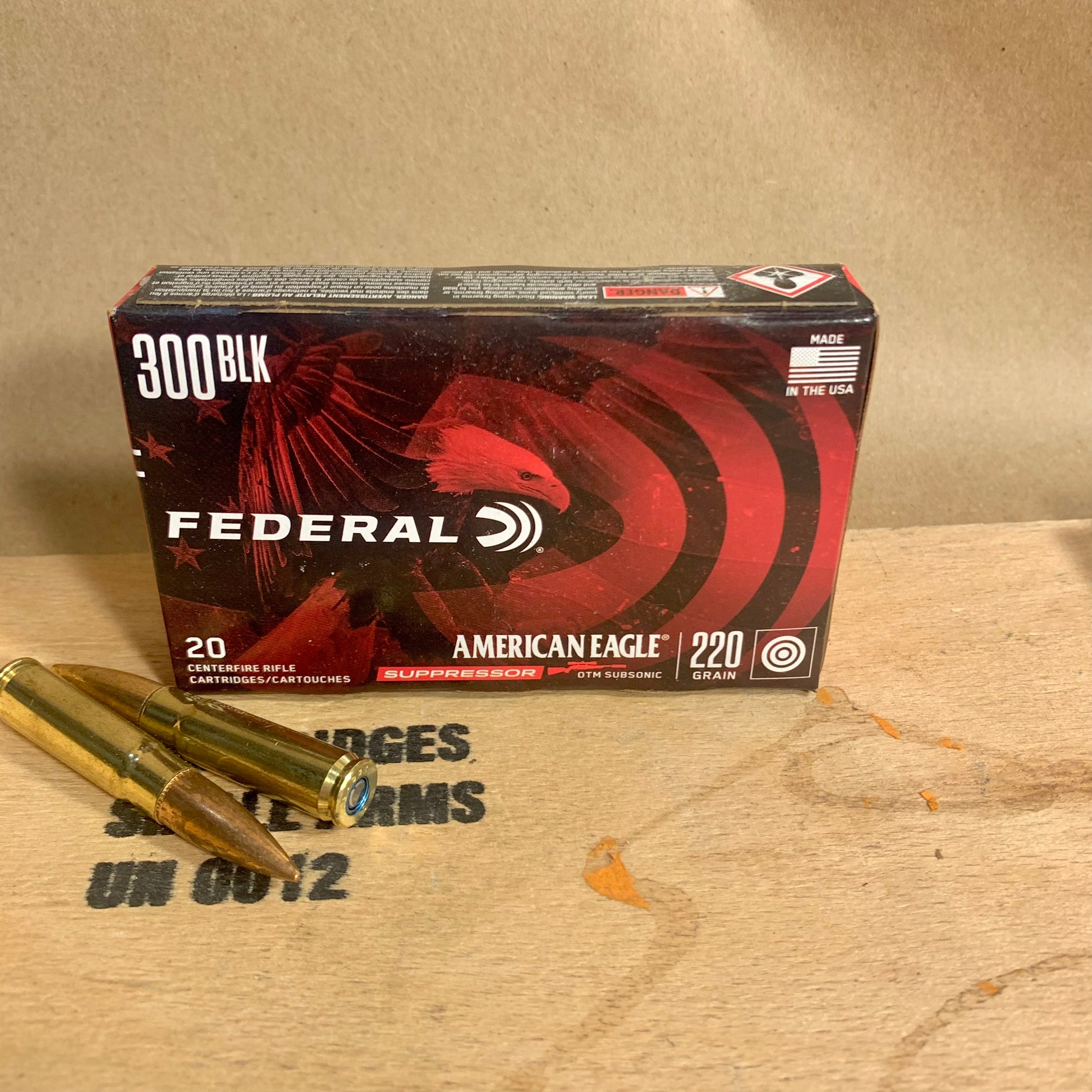 20 Round Box Federal AE SUPPRESSOR .300 AAC Blackout Ammo 220gr OTM Subsonic - AE300BLKSUP2