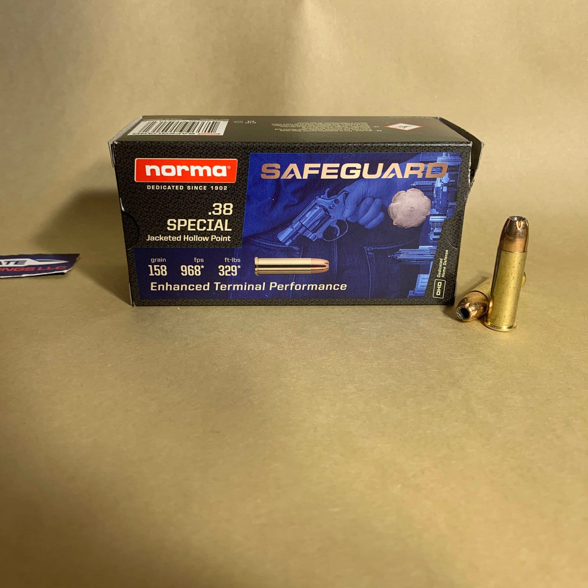 50 Rounds Norma Safeguard .38 Special Ammo 158gr JHP