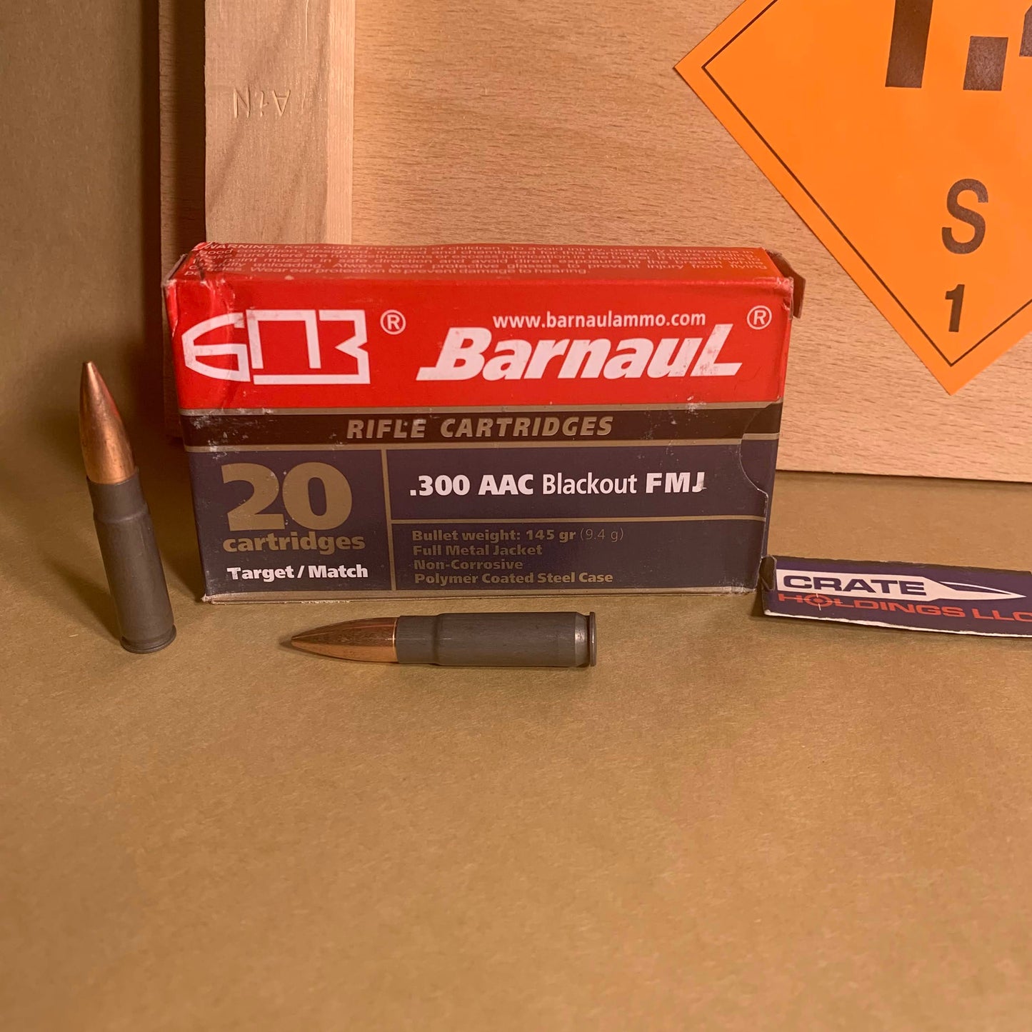 20 Round Box Barnaul .300 AAC Blackout Ammo 145gr FMJ Steel Case