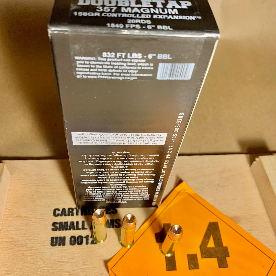 20 Round Box DoubleTap .357 Magnum Ammo 158gr Controlled Expansion JHP