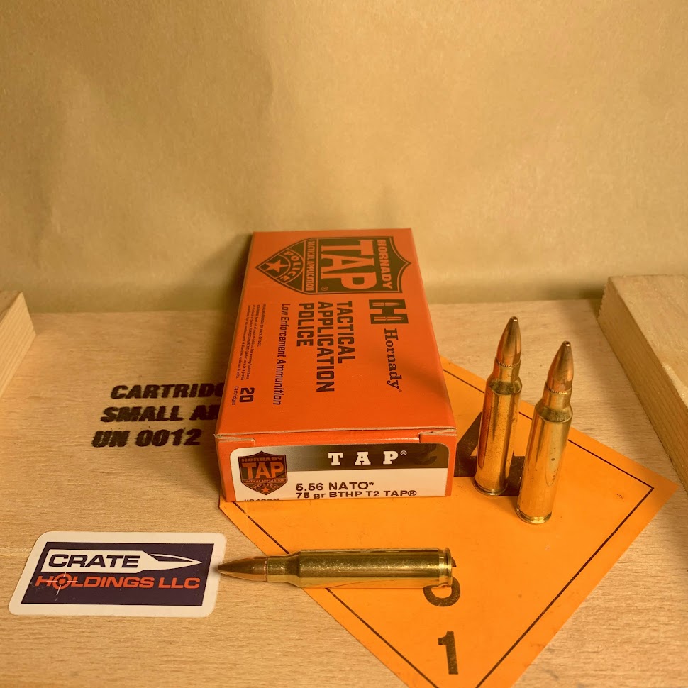 20 Round Box Hornady Tactical Application Police 5.56 NATO Ammo 75gr BTHP T2 TAP- #8126N - LE Trade In