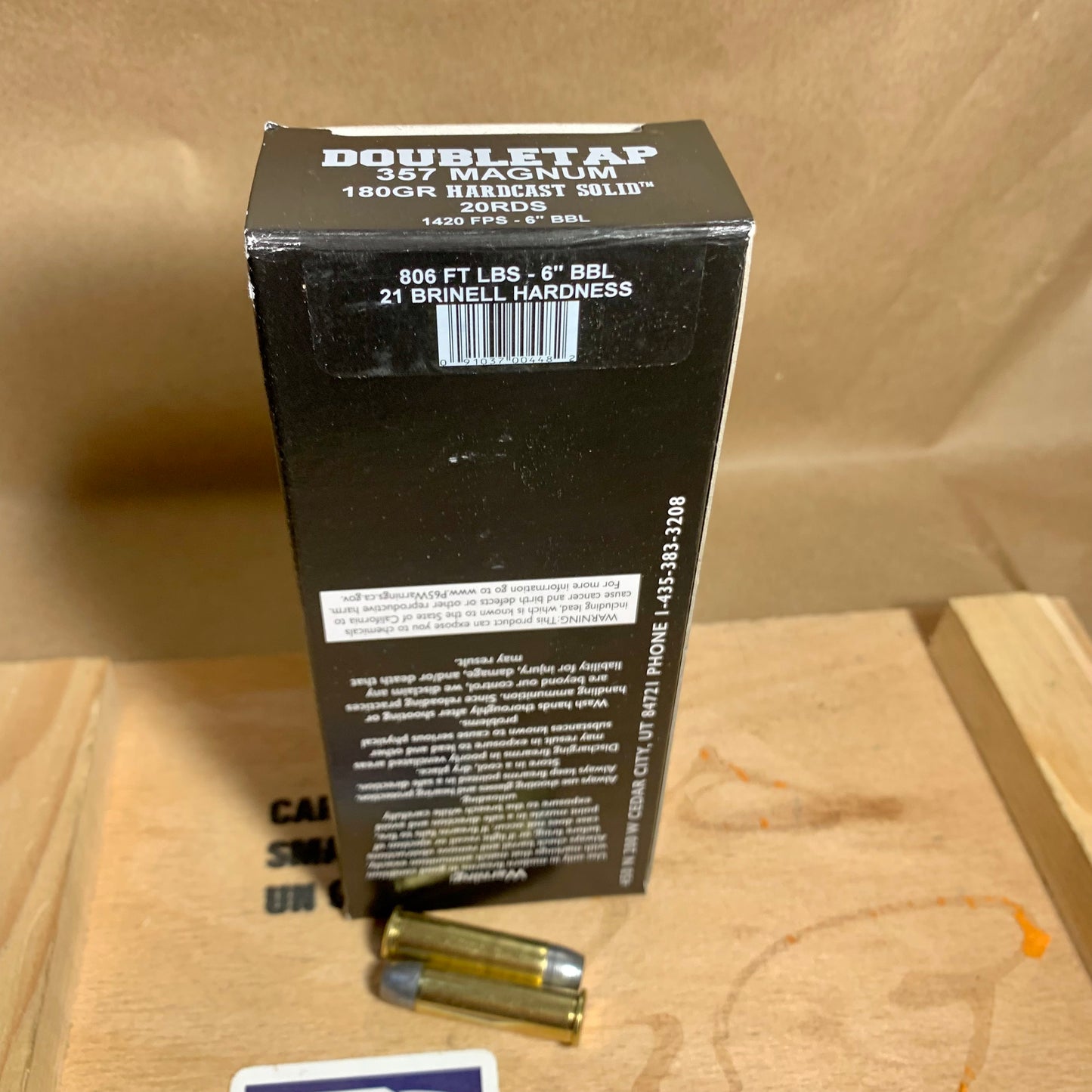 20 Round Box DoubleTap .357 Magnum Ammo 180gr Hardcast Solid - DT357180