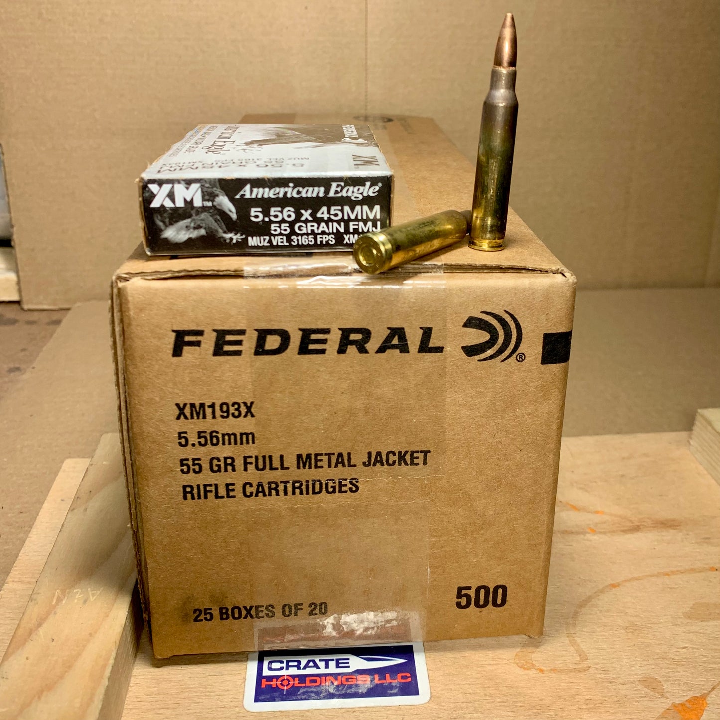 500 Round Case of Federal M193 5.56 NATO Ammo 55gr FMJ - XM193X