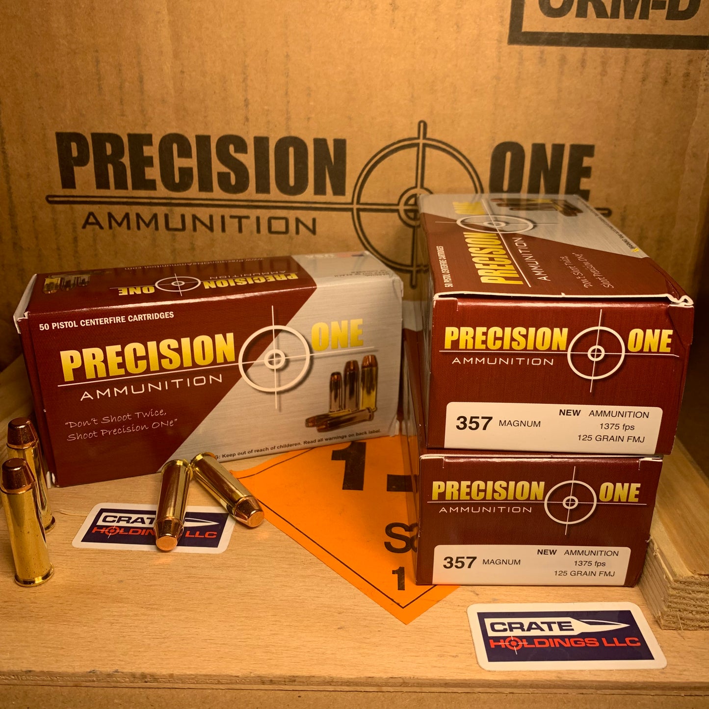 1000 Round Case Precision One New .357 Magnum Ammo 125gr FMJ-FN