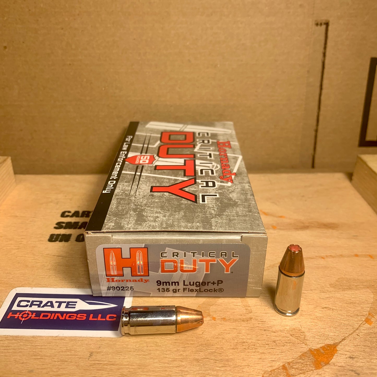 50 Round Box Hornady Critical Duty 9mm Luger +P Ammo 135gr FlexLock - 90225