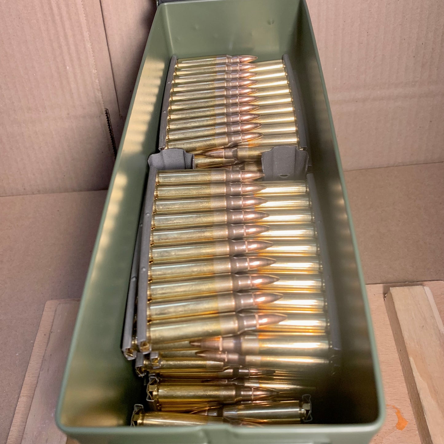 500 Round Can PMC X-Tac M193 5.56 NATO Ammo 55gr FMJ on Stripper Clips w/ Two Spoons