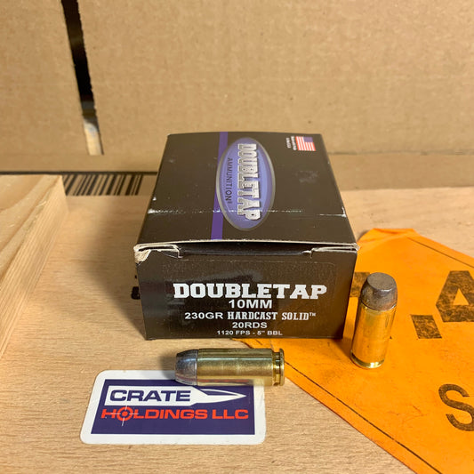 20 Round Box DoubleTap 10mm Auto Ammo 230gr Hardcast Solid
