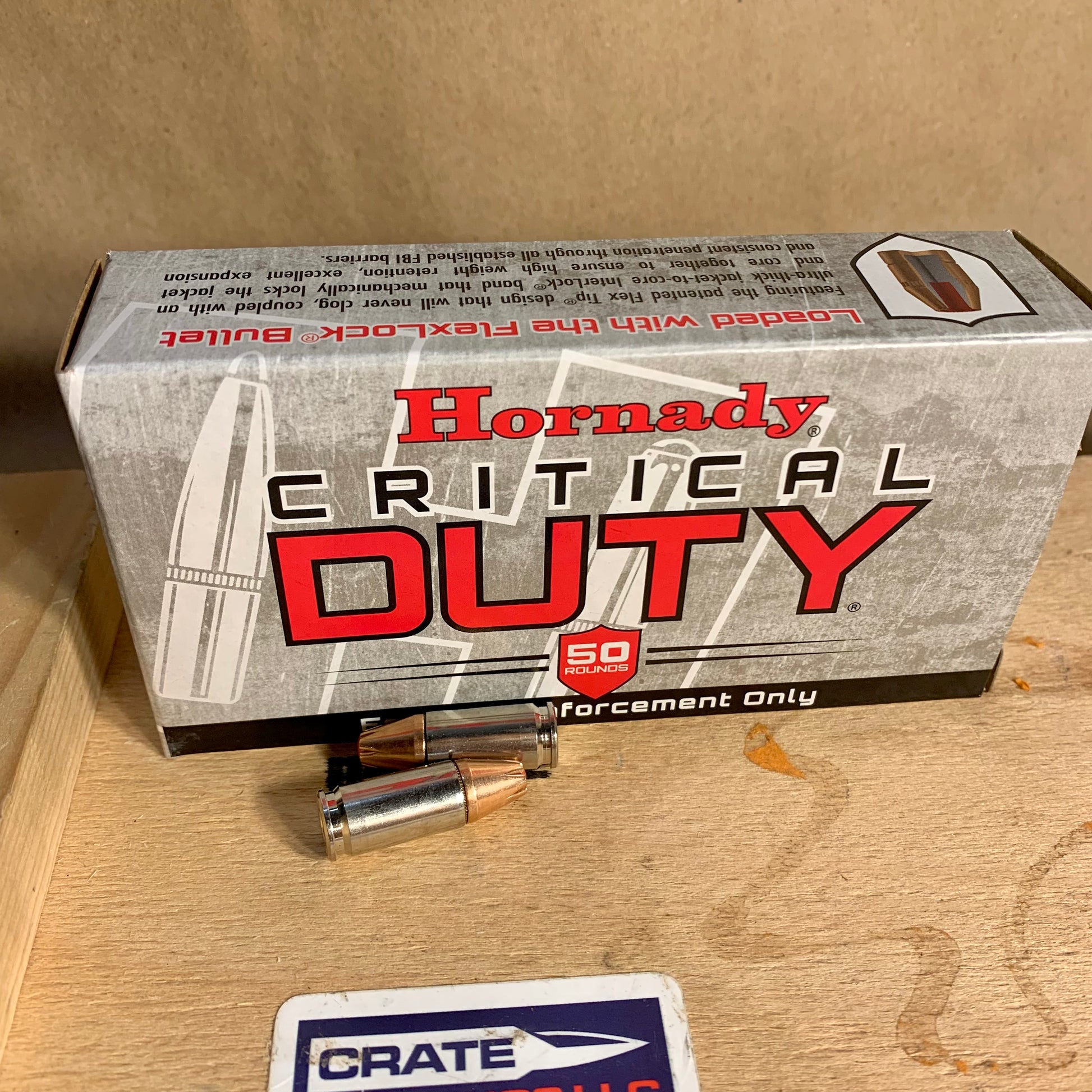 50 Round Box Hornady Critical Duty 9mm Luger +P Ammo 124gr FlexLock - 90215