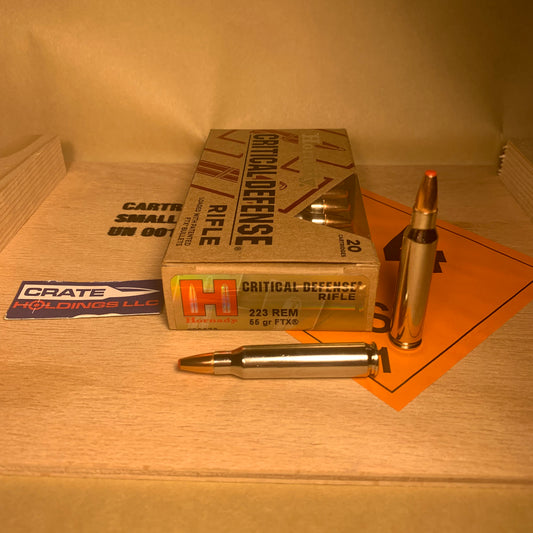 20 Round Box Hornady Critical Defense .223 Rem Ammo 55gr FTX #80270