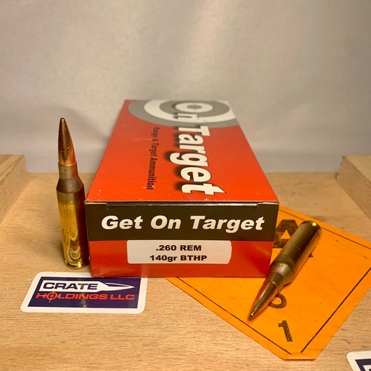 20 Round Box On Target .260 Remington Ammo 140gr BTHP