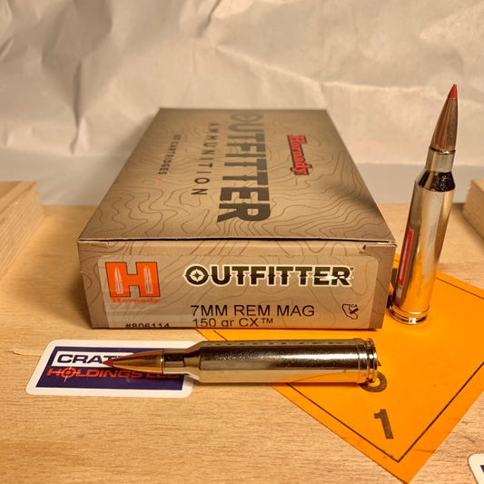 20 Round Box Hornady Outfitter 7mm Rem. Mag Ammo 150gr CX - 806114