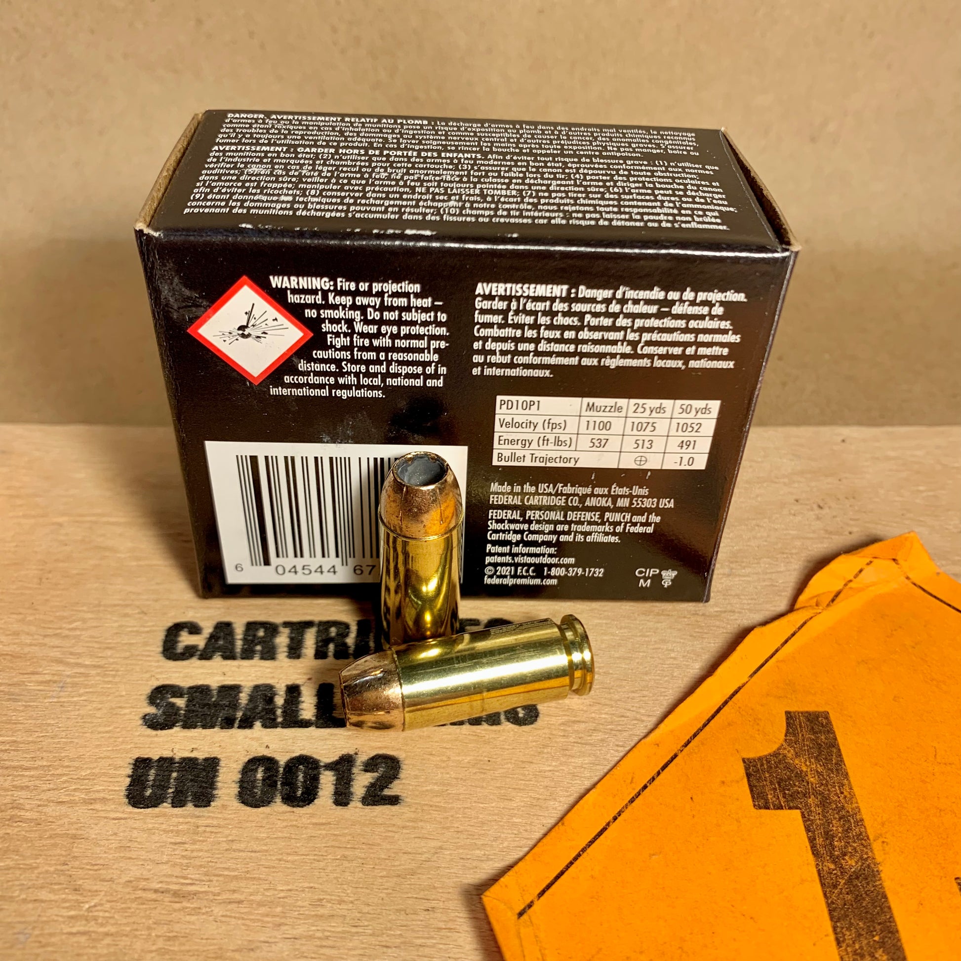 20 Round Box Federal Punch 10mm Auto Ammo 200gr JHP - PD1OP1