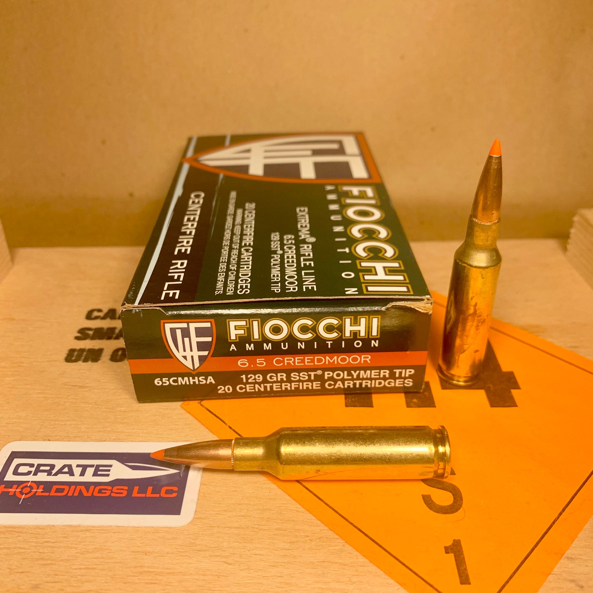 20 Round Box Fiocchi 6.5 Creedmoor Ammo 129gr Hornady SST