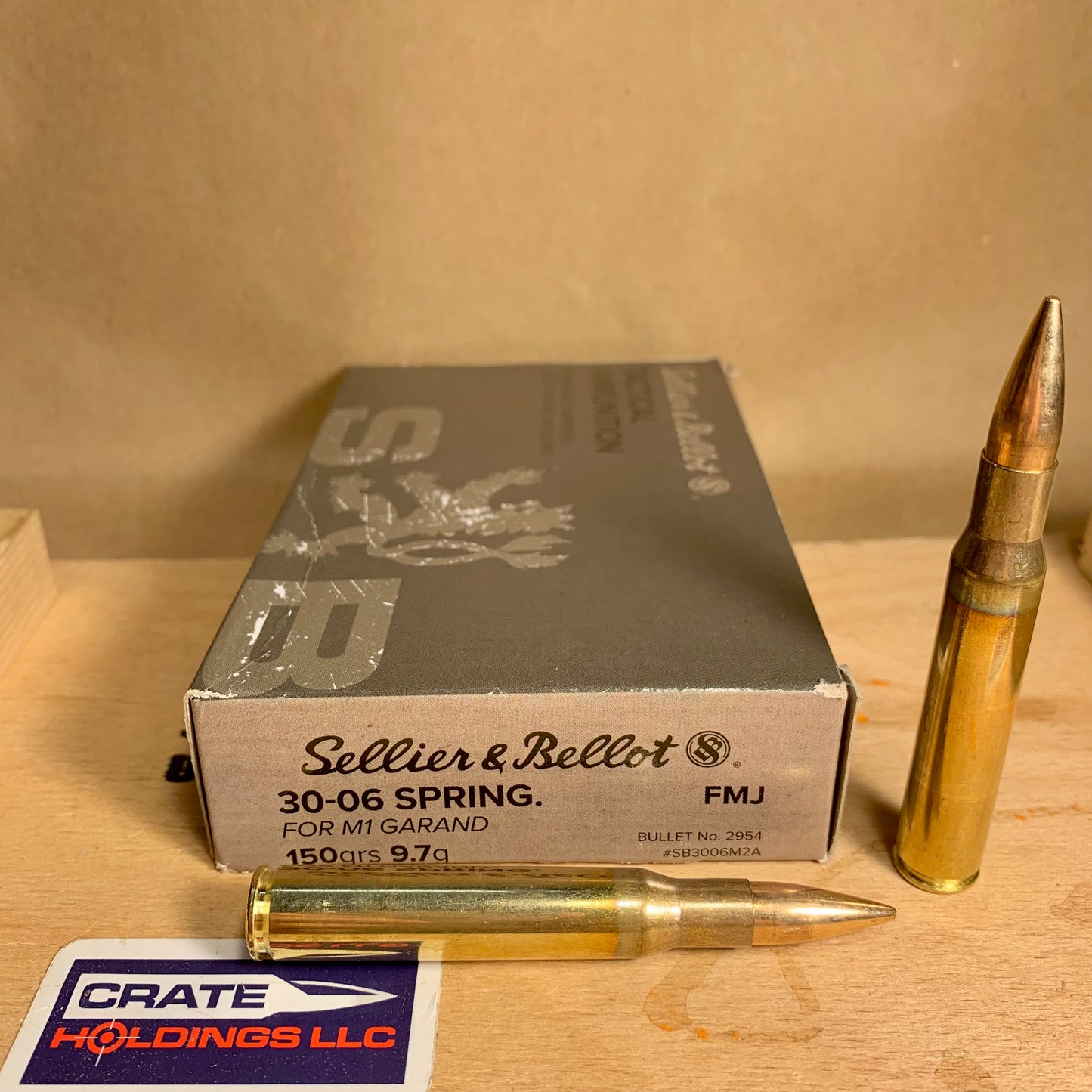 20 Round Box of Sellier & Bellot .30-06 M2 Ball Ammo for M1 Garand 150gr FMJ - SB3006M2A