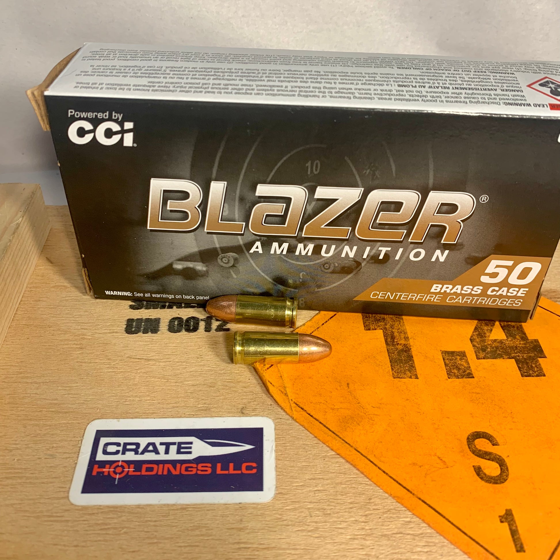 50 Count Box CCI Blazer Brass 9mm Luger Ammo 124gr FMJ - CC5201