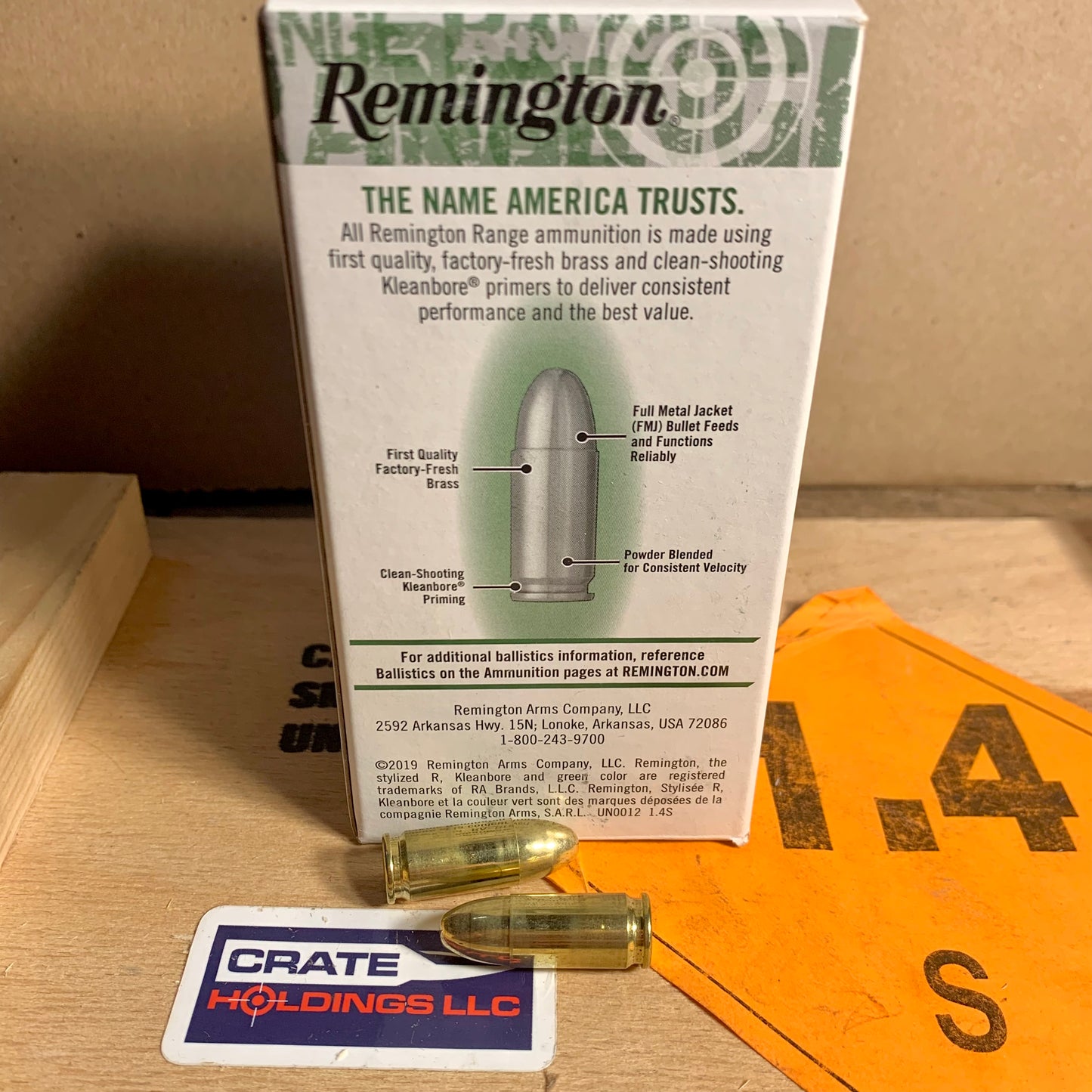100 Count Box Remington Range 9mm Luger Ammo 115gr FMJ