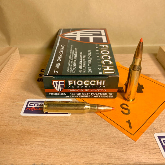 20 Round Box Fiocchi 7mm-08 Rem. Ammo 139gr SST - 7MMO8HSA