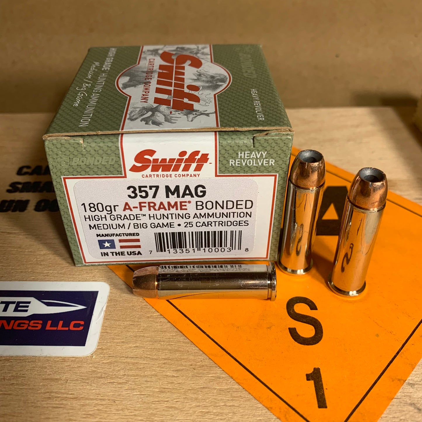 20 Round Box Swift A-Frame .357 Magnum Ammo 180gr Bonded