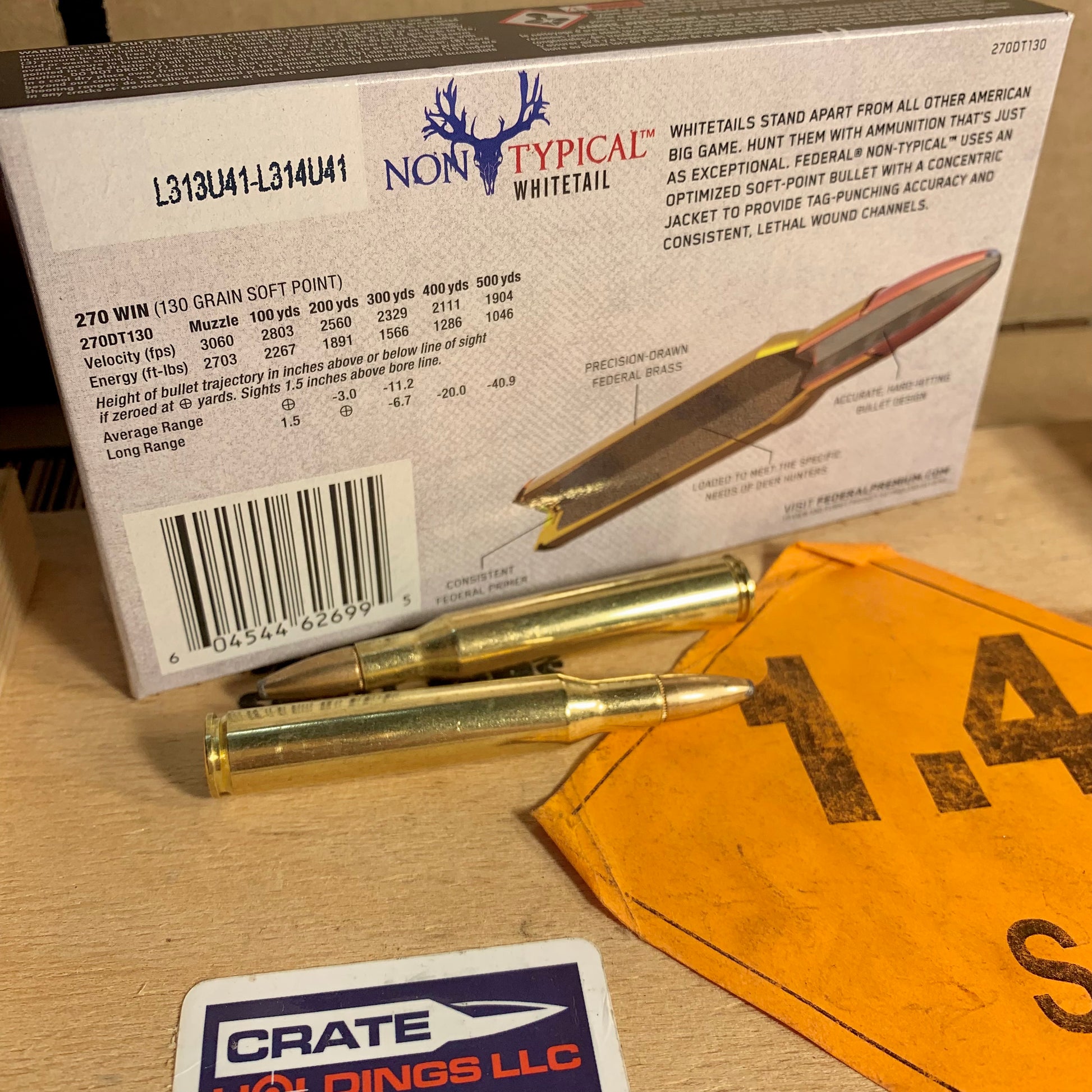 20 Round Box Federal Non-Typical Whitetail .270 Winchester Ammo 130gr Soft Point - 270DT130