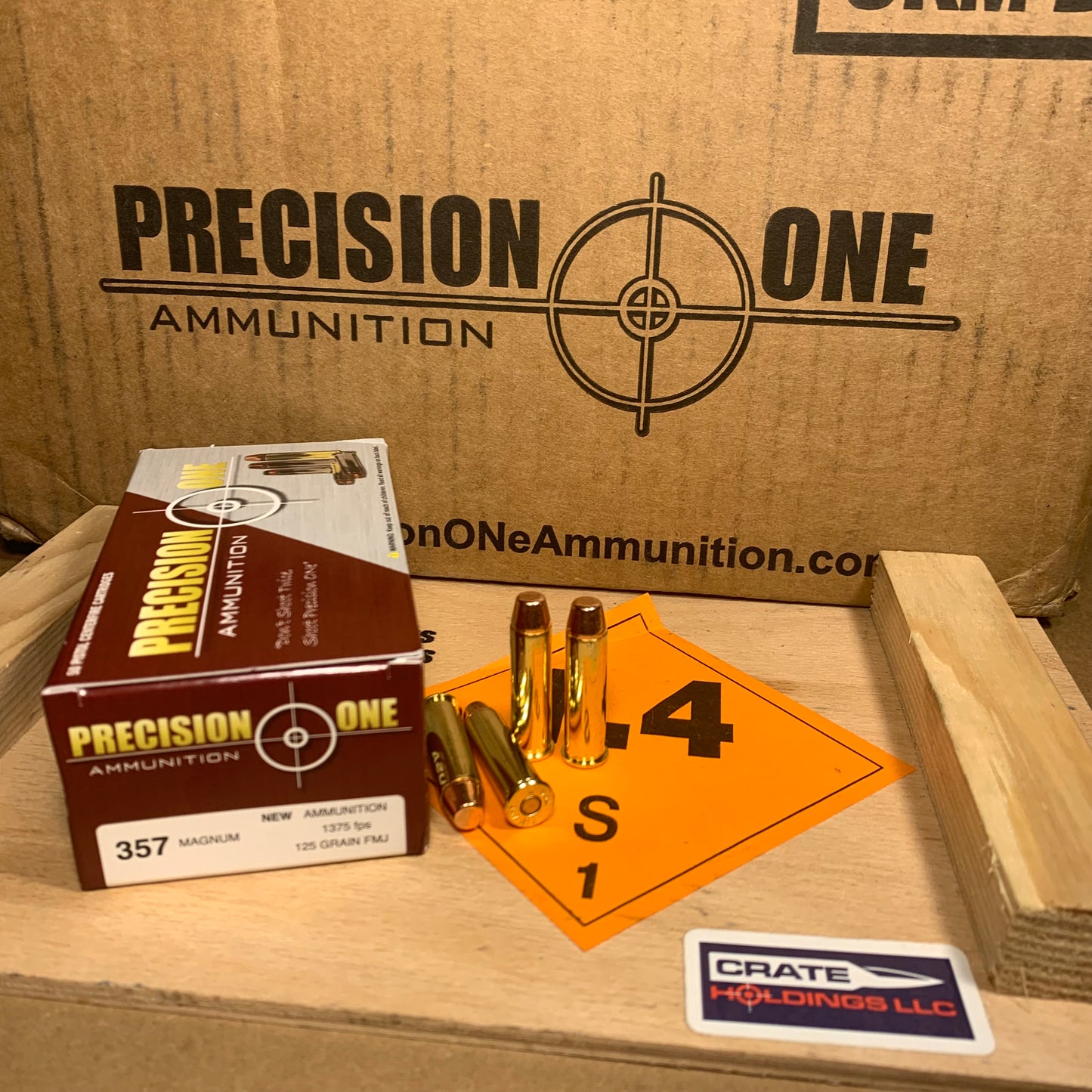 1000 Round Case Precision One New .357 Magnum Ammo 125gr FMJ-FN