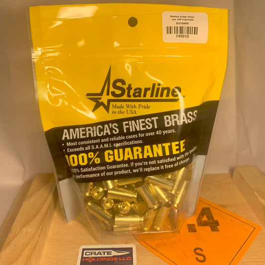9mm +P Unprimed Pistol Brass 100 Count by Starline
