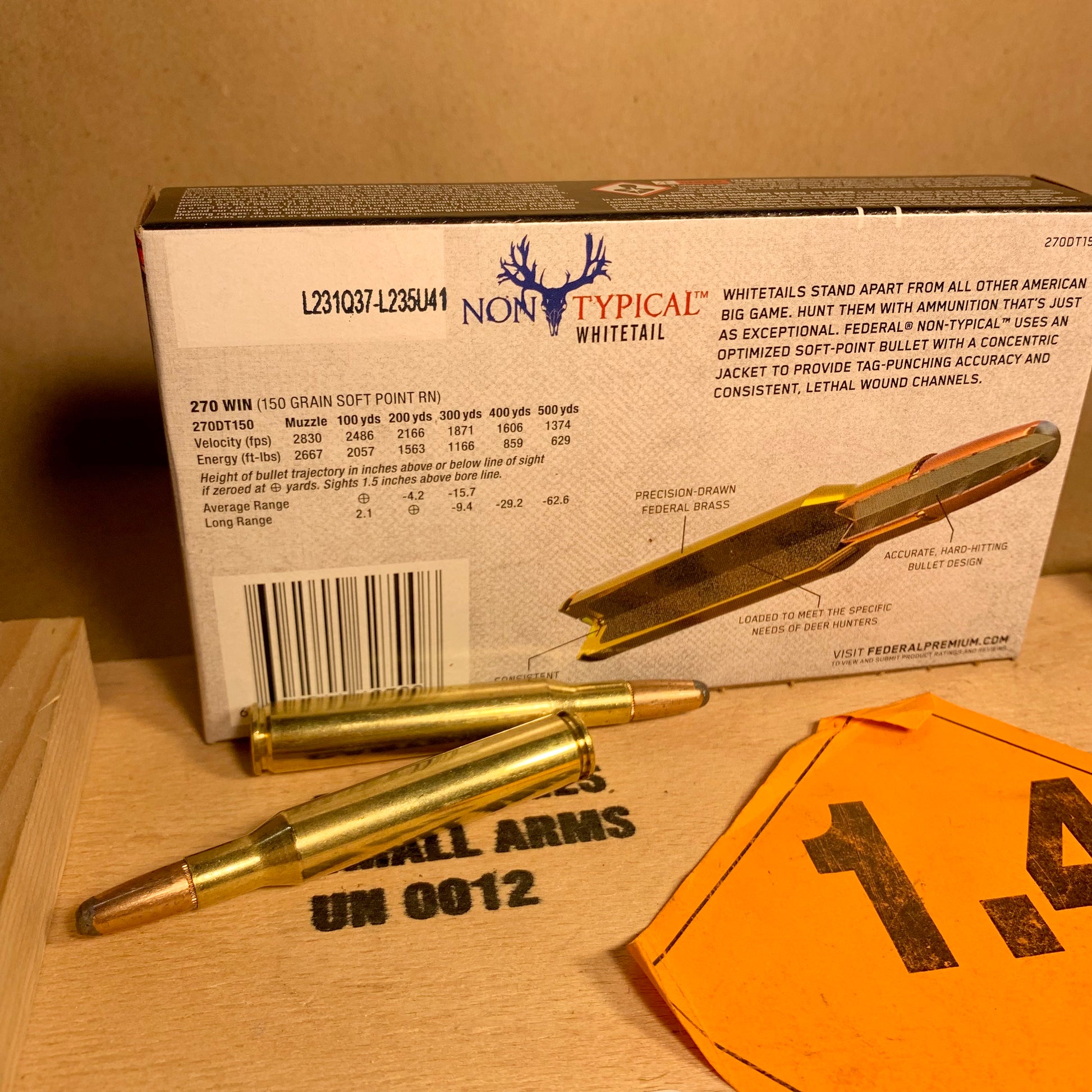 20 Count Box Federal Non Typical .270 Win. Ammo 150gr SP RN - 270DT150