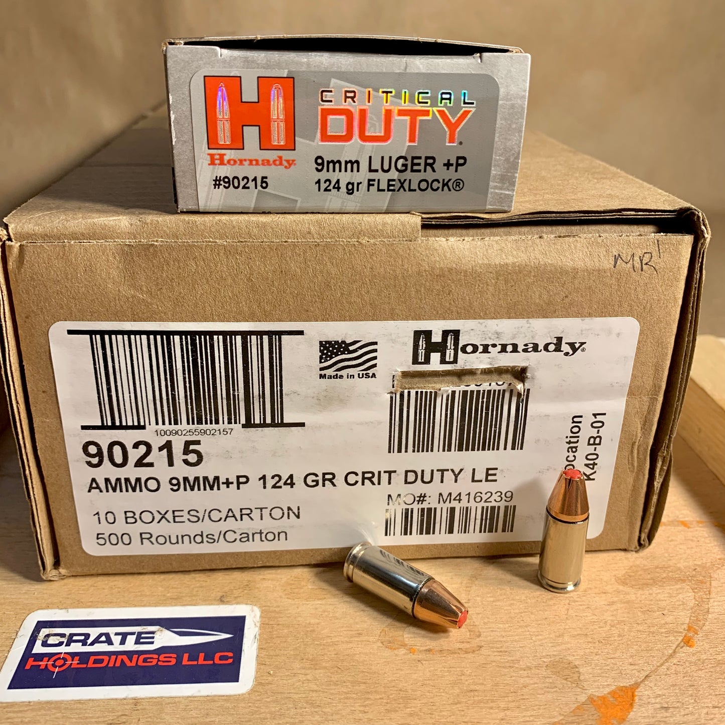 500 Round Case Hornady Critical Duty 9mm Luger +P Ammo 124gr FlexLock - 90215