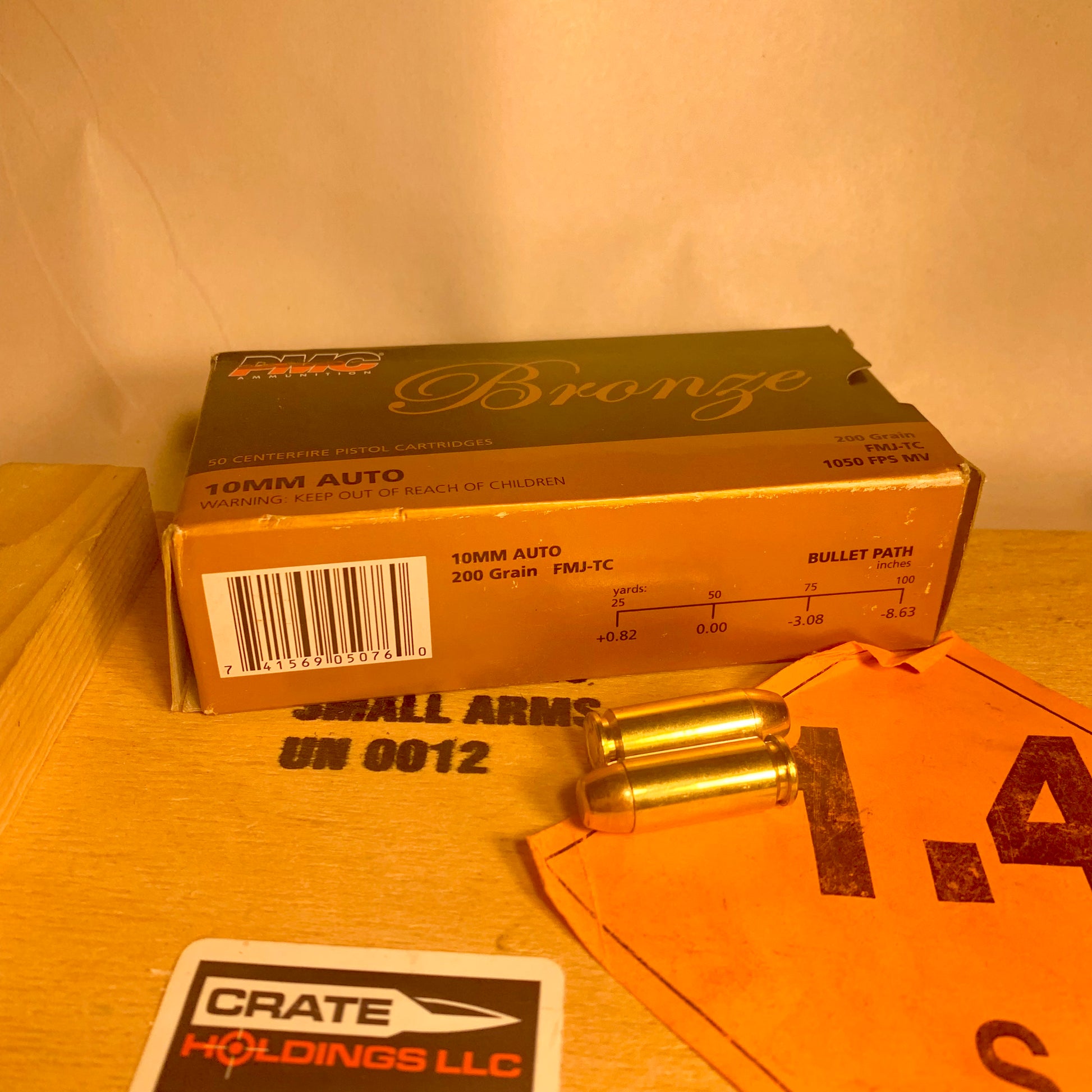 50 Count Box PMC Bronze 10mm Auto Ammo 200gr FMJ-FP - 10A