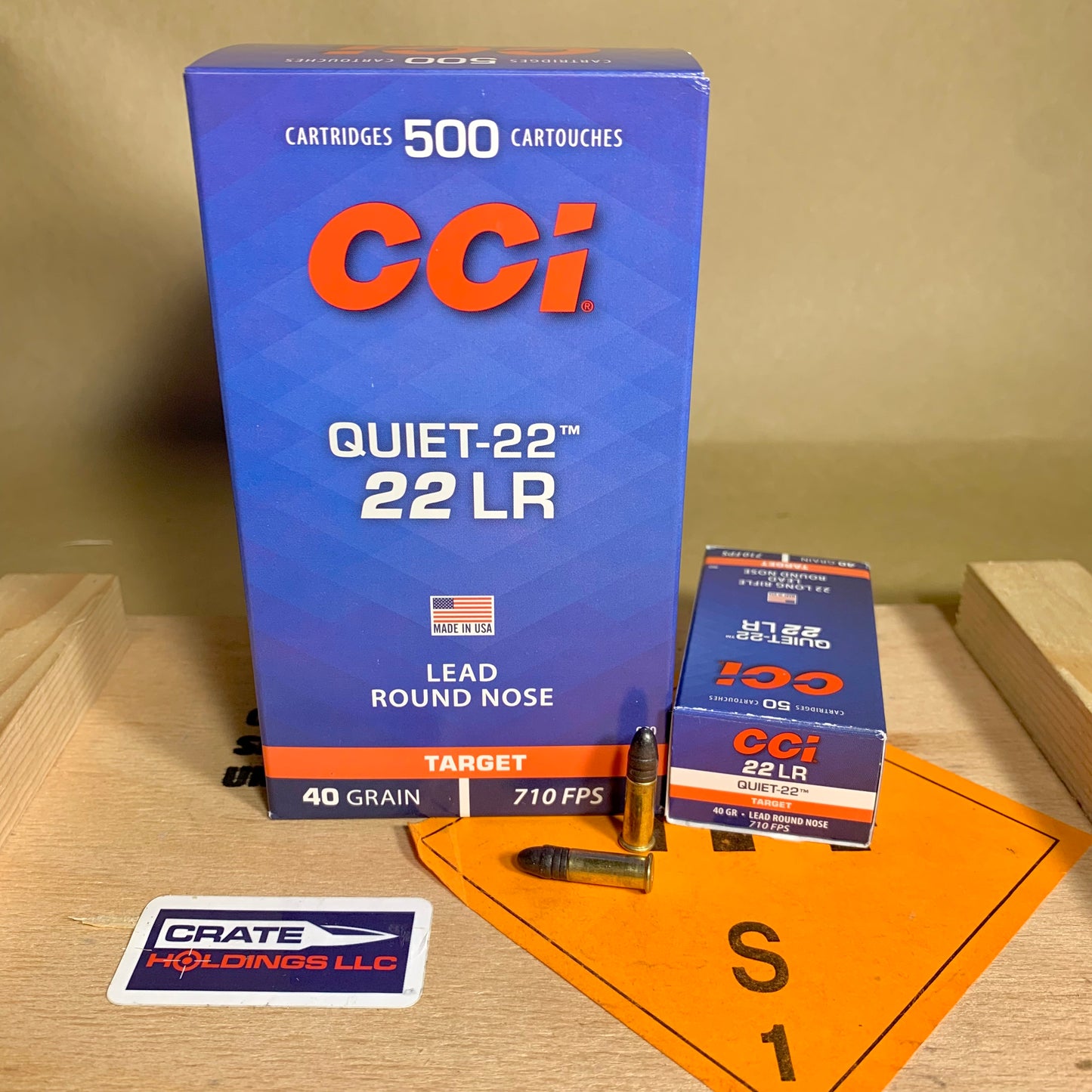 500 Round Brick CCI Quiet .22 LR Ammo Subsonic 40gr LRN - CCI 960