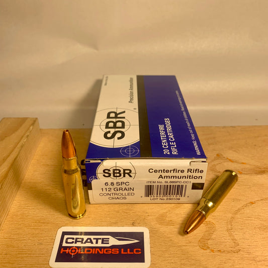 20 Round Box Southern Ballistic Research 6.8 SPC Ammo 112gr Controlled Chaos