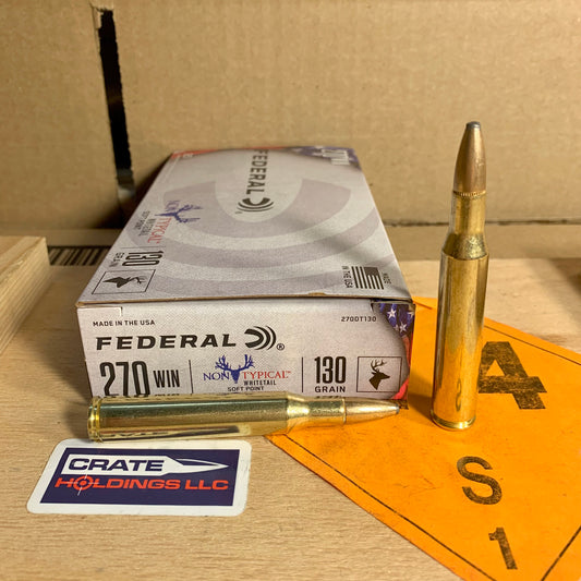 20 Round Box Federal Non-Typical Whitetail .270 Winchester Ammo 130gr Soft Point - 270DT130