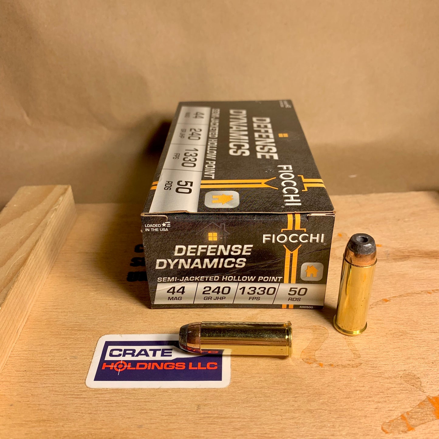 50 Count Box Fiocchi Defense Dynamics .44 Magnum Ammo 240gr SJHP - 44D500