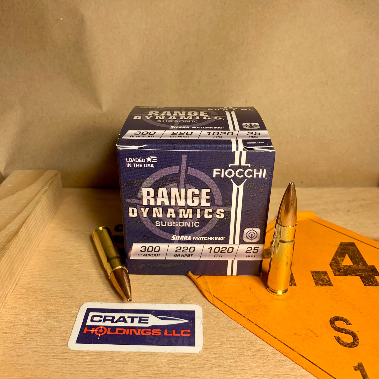 25 Count Box Fiocchi .300 AAC Blackout Ammo 220gr Sierra MatchKing - Subsonic