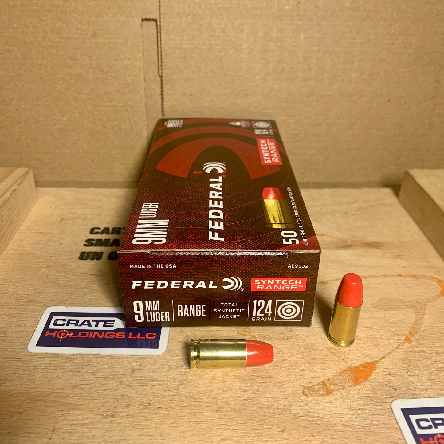 50 Round Box Federal Syntech 9mm Luger Ammo 124gr Total Synthetic Jacket - AE9SJ2