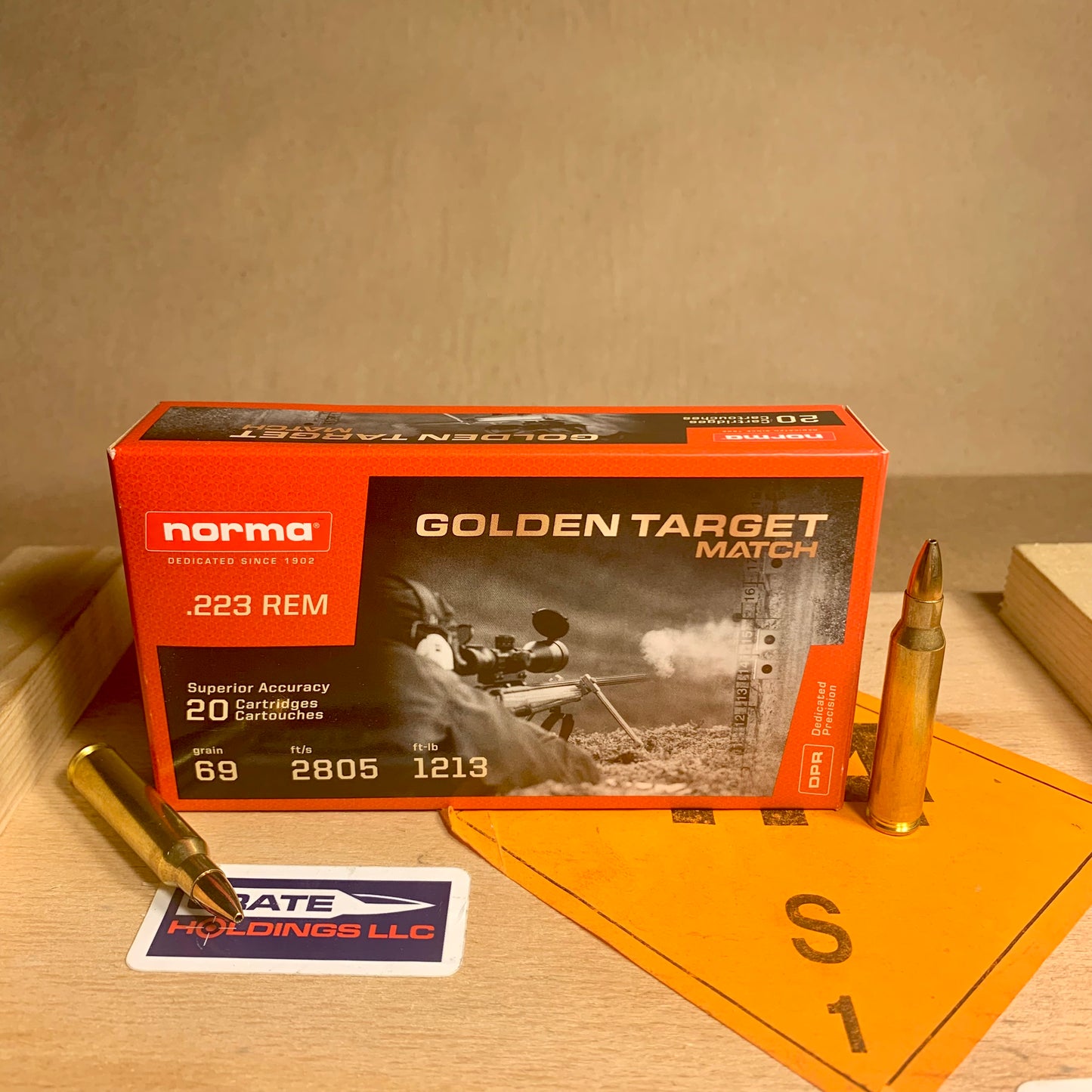 20 Round Box Norma Golden Target .223 Rem. Ammo 69gr BTHP - 2423546